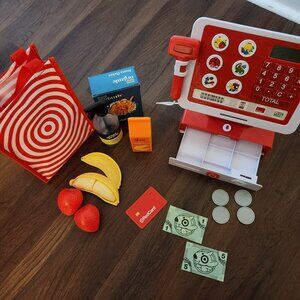 TARGET Toy Grocery Shopping Cash Register/Accessories + Cart (PRE-LOVED)
